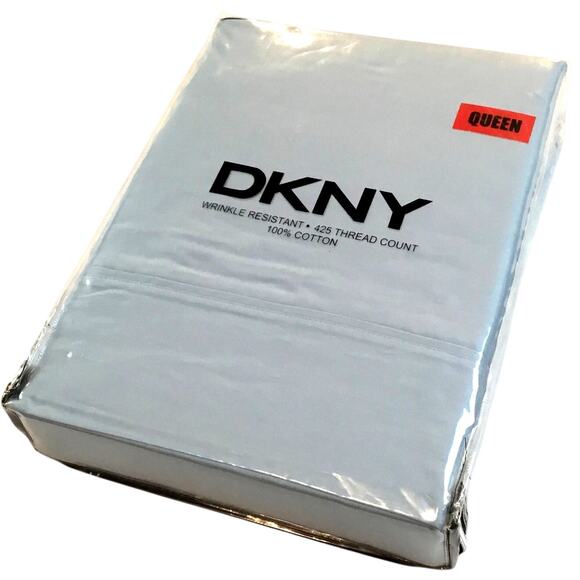 DKNY Queen Sheet Set BL Wrinkle Resistant Cotton Sateen NWT - Picture 4 of 4